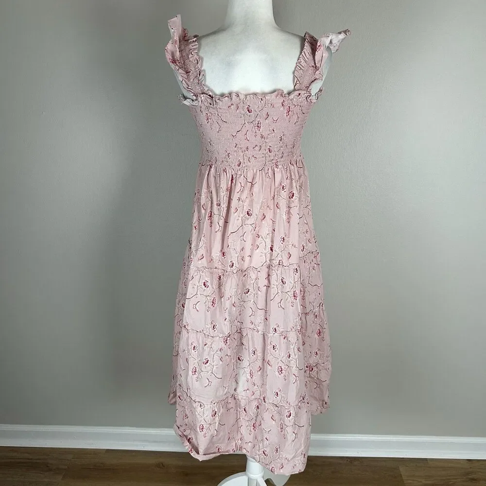 Hill House Pink Floral Midi Dress - Picture 3 of 7